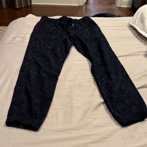 Women’s Black and Navy Camouflage Jogger Pants